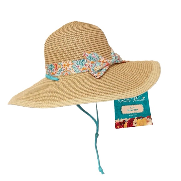 Pioneer Woman Folk Geo Print Straw Hat - Picture 12 of 12